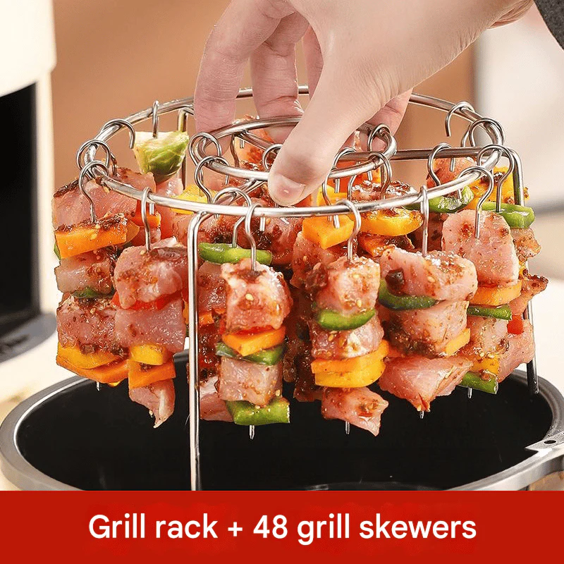 🥩Air Fryer Barbecue Grill Vertical Kebab Skewer Rack🍤