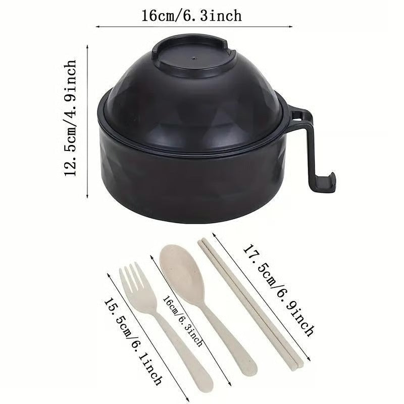 ๐ Microwave Ramen Cooker Bowl Set โ Cook, Drain & Enjoy Noodles in Minutes
