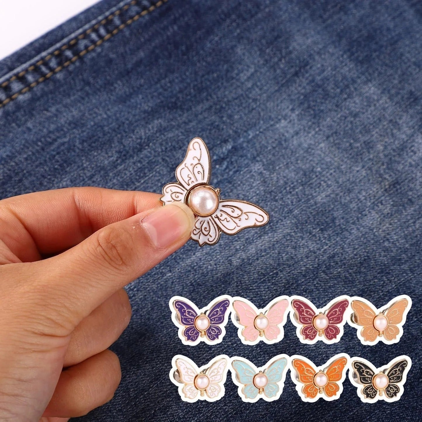 ๐ฆ 8PCS Butterfly Waist Buckle Set for Dresses & Clothing