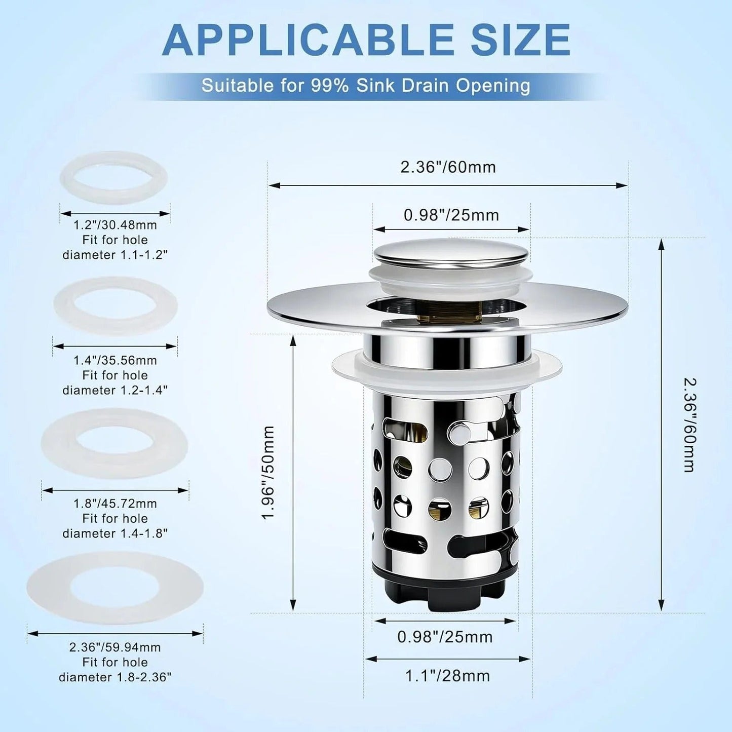 ๐ฅ Upgraded 3-in-1 Drain Strainer That Stops Sink Clogs