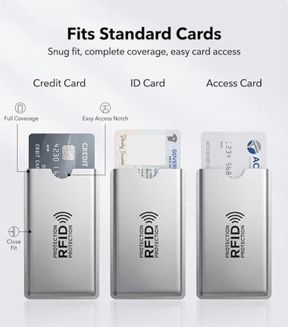 RFID Blocking Card Sleeves (8-Pack)