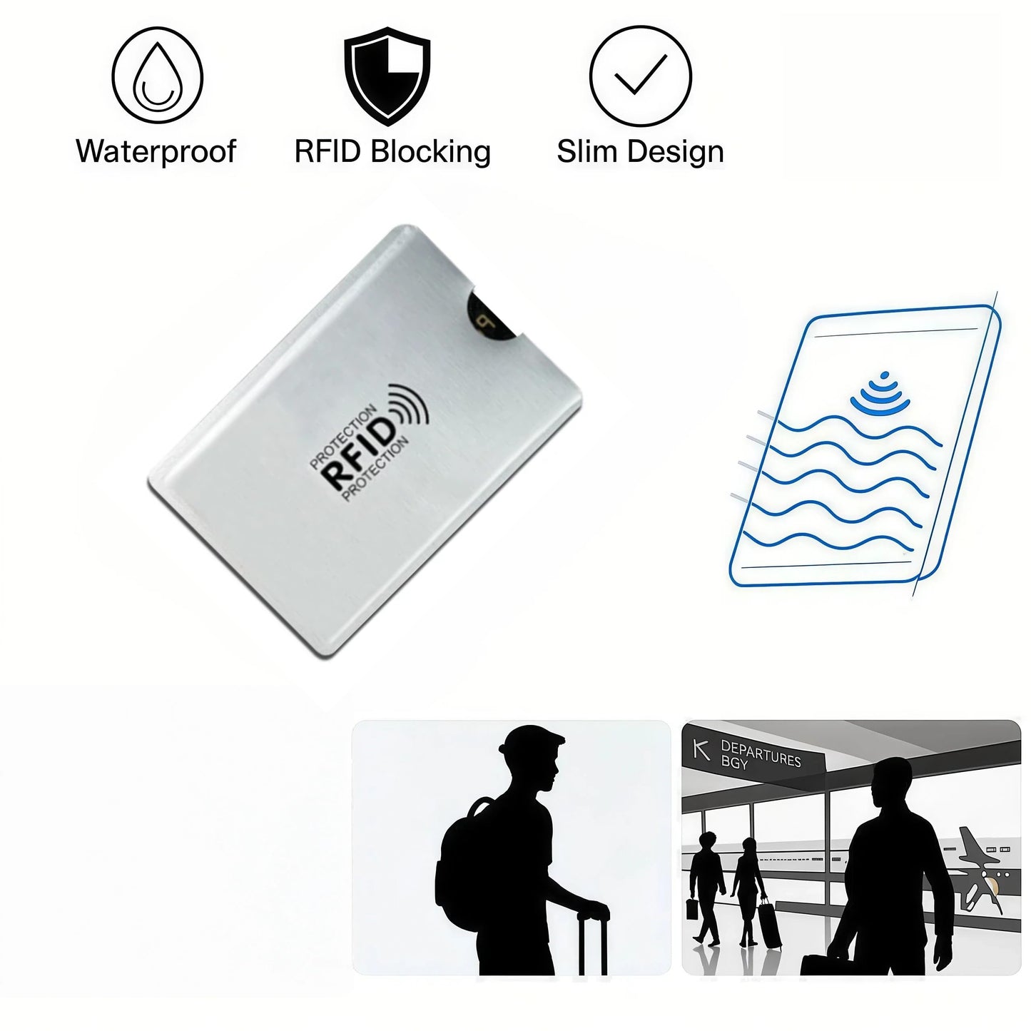 RFID Blocking Card Sleeves (8-Pack)