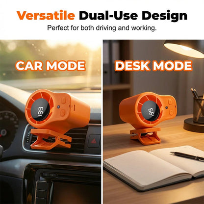Portable Turbo Fan with LED Display Rechargeable Personal Cooling Fan