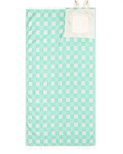 ⏰🏖️2-in-1 Convertible Towel & Backpack with Inner Zip Pocket & Sand-Repelling Fabric