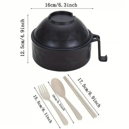 🍜 Microwave Ramen Cooker Bowl Set – Cook, Drain & Enjoy Noodles in Minutes