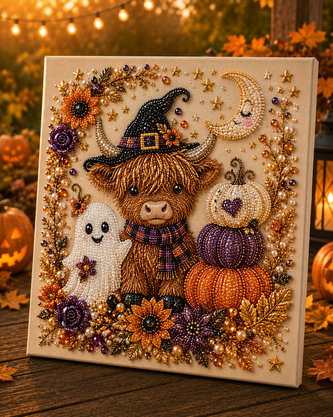 💥 Last Day 49% OFF – 👻✨ Halloween Pearl Art DIY Kit – Turn Tiny Pearls into Spooky-Cute Magic