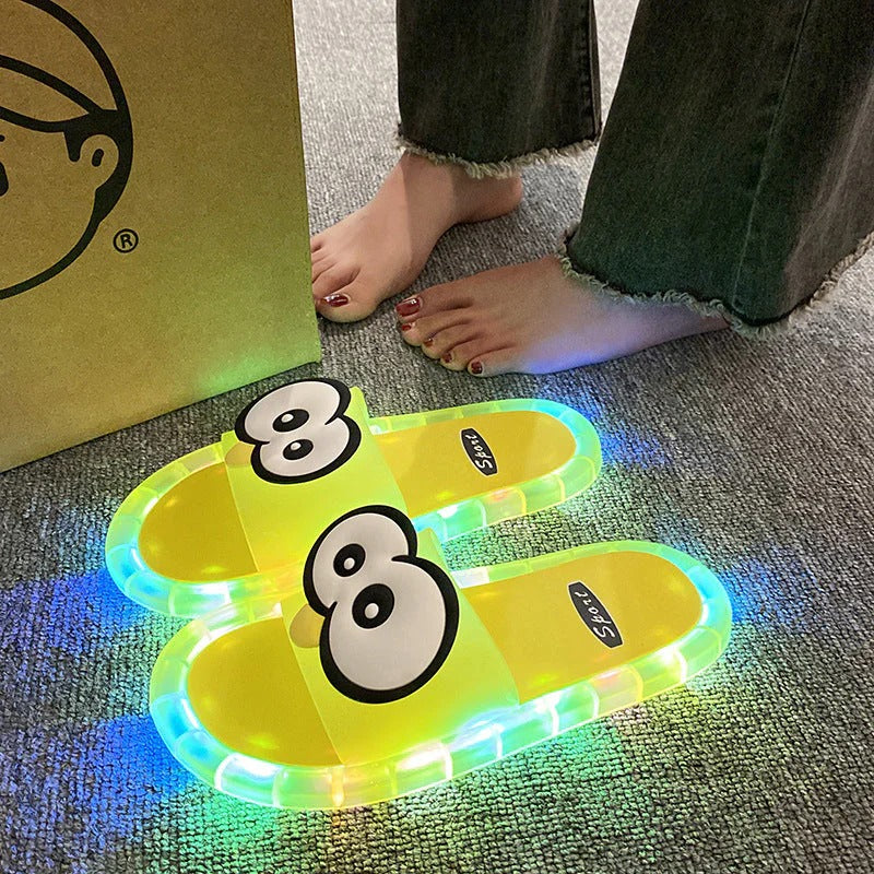✨ LED Light Up Cute Cartoon Slippers – Glow With Every Step