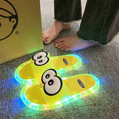 ✨ LED Light Up Cute Cartoon Slippers – Glow With Every Step
