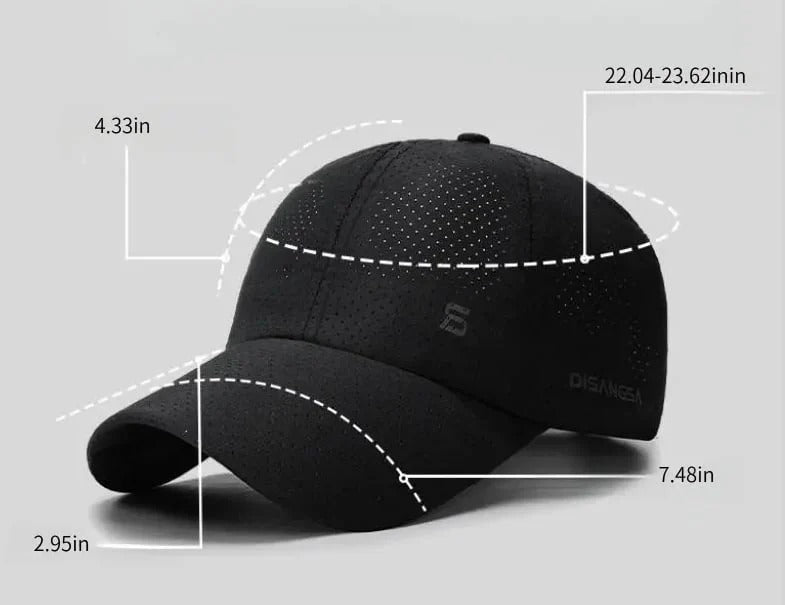 Quick-Dry UV Protection Baseball Cap – Breathable Adjustable Unisex Hat