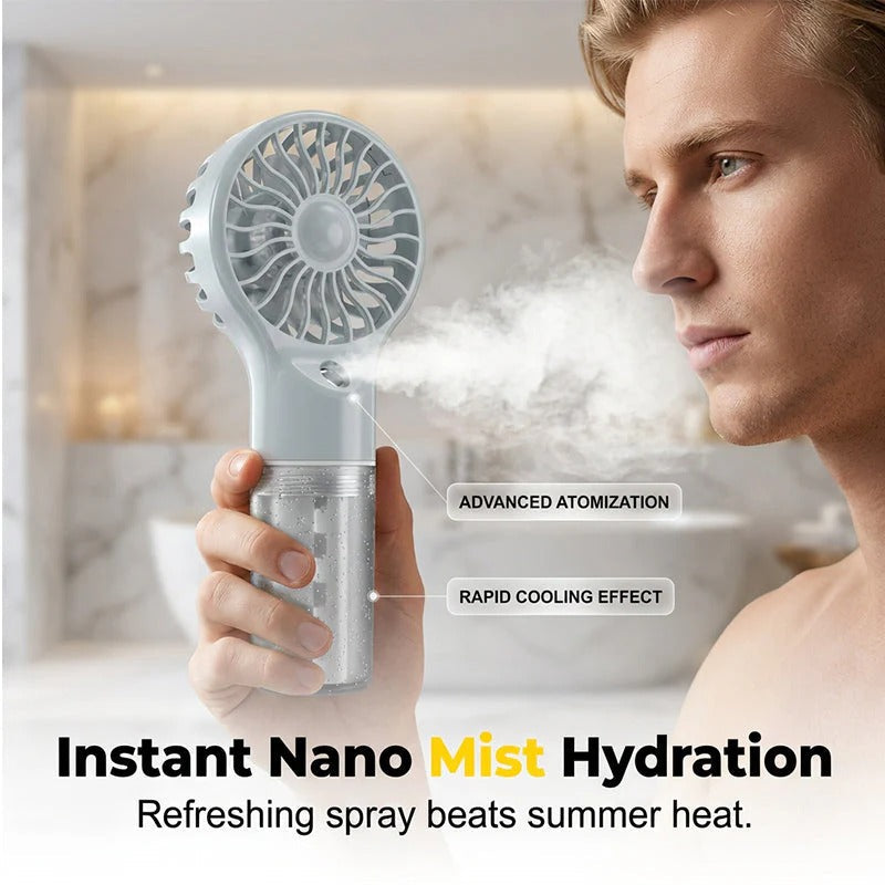 Portable Handheld Mist Cooling Fan