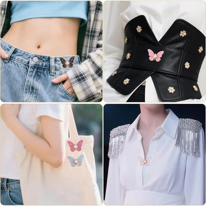 🦋 8PCS Butterfly Waist Buckle Set for Dresses & Clothing
