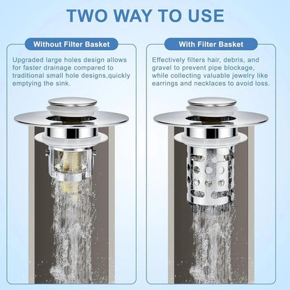 🔥 Upgraded 3-in-1 Drain Strainer That Stops Sink Clogs