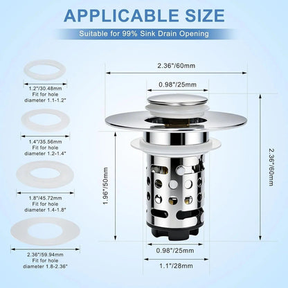 🔥 Upgraded 3-in-1 Drain Strainer That Stops Sink Clogs
