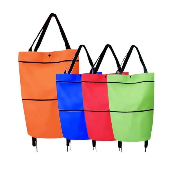 🛒 2-in-1 Foldable Shopping Trolley Bag
