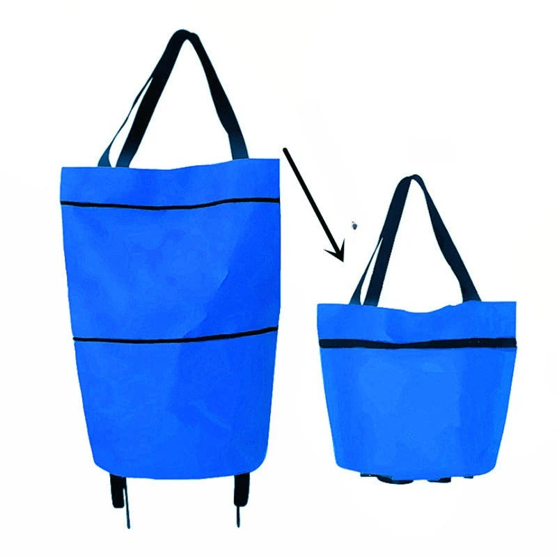 🛒 2-in-1 Foldable Shopping Trolley Bag