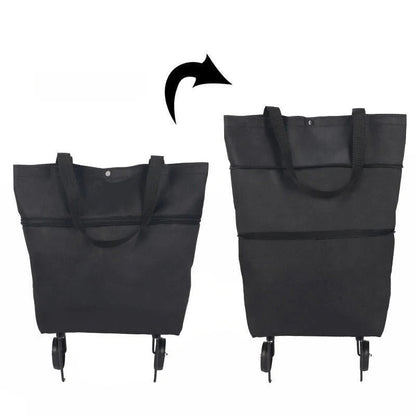 🛒 2-in-1 Foldable Shopping Trolley Bag