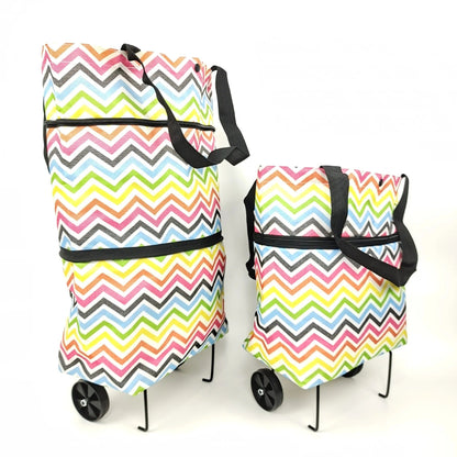 🛒 2-in-1 Foldable Shopping Trolley Bag
