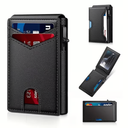 Black RFID minimalist wallet
