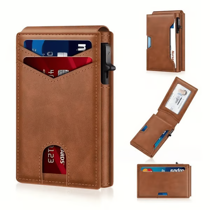Brown RFID minimalist wallet